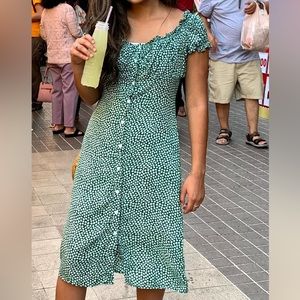 Green Floral Dress